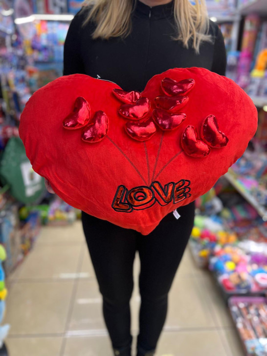 Perna rosie Valentins Day cu inimioare 3d 40cm