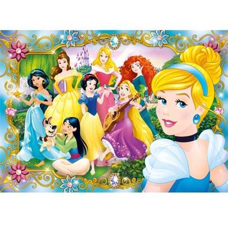 Puzzle Clementoni - Disney Princess Supercolor jewels 104 piese - Imagine 2