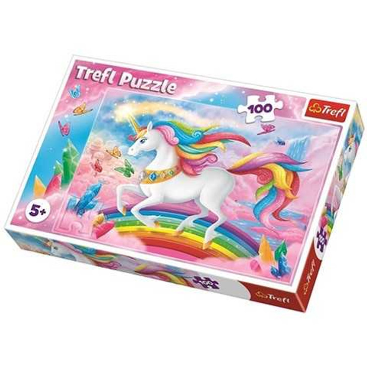 Puzzle Trefl - unicorn in lumea de cristal 100 piese - Imagine 1