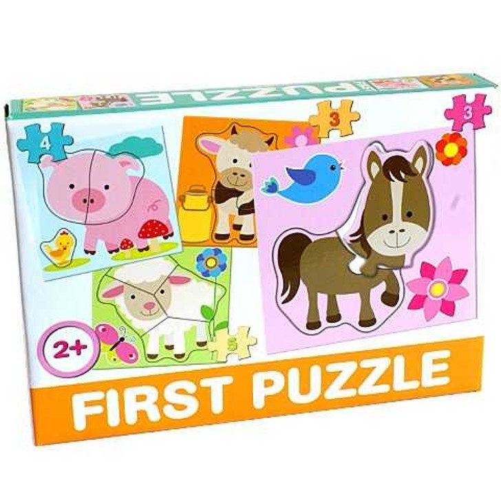 Puzzle pentru bebelusi cu animale de casa - D.Toys - Imagine 1