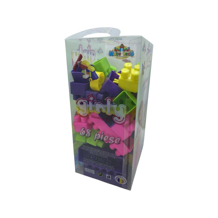 Cuburi de constructie din plastic, multicolore 36 piese - Imagine 2