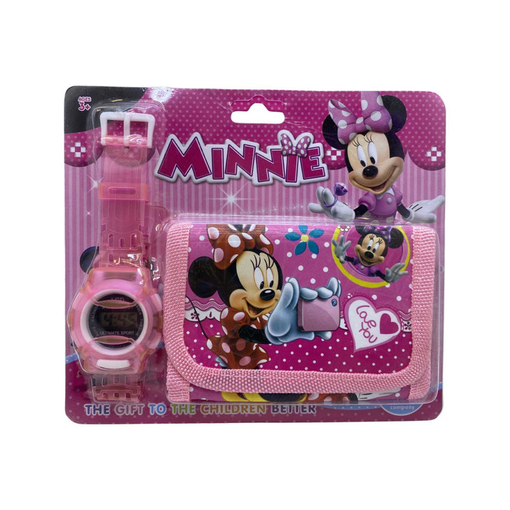 Ceas electronic cu portofel  - Minnie - Imagine 1