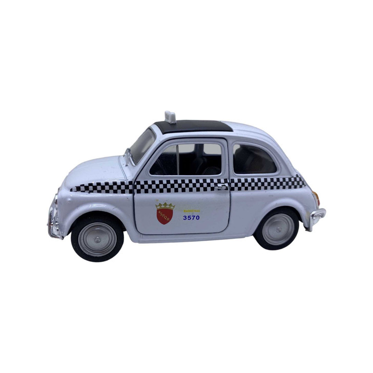 Macheta metal Fiat 500 Taxi Rome Italy 1:43 - Imagine 2