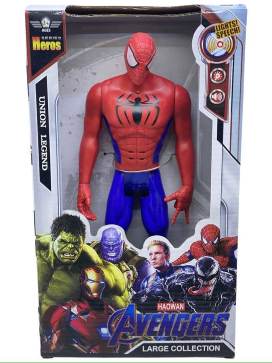 Figurina gen Avengers Spiderman cu lumini si sunet - Imagine 1
