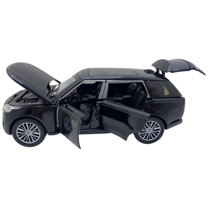 Macheta replica Range Rover negru deschide 4 usi, portbagaj si capota, lumini si sunete - Imagine 2