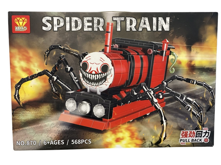 Set constructie tip lego Spider Tren NO. 860  Choo Choo Charles bf2023 - Imagine 1