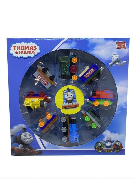 Set 8 locomotive magnetice Thomas din metal - Imagine 1