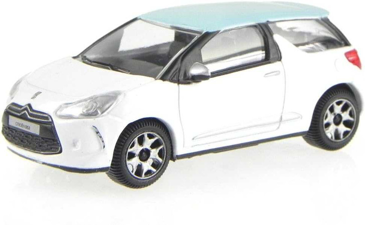 Macheta Bburago citroen ds3, white/blue 1/43 - Imagine 2