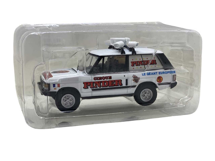 Macheta Range Rover *Pinder Circus* advertising vehicle, alb 1/43 - Imagine 1