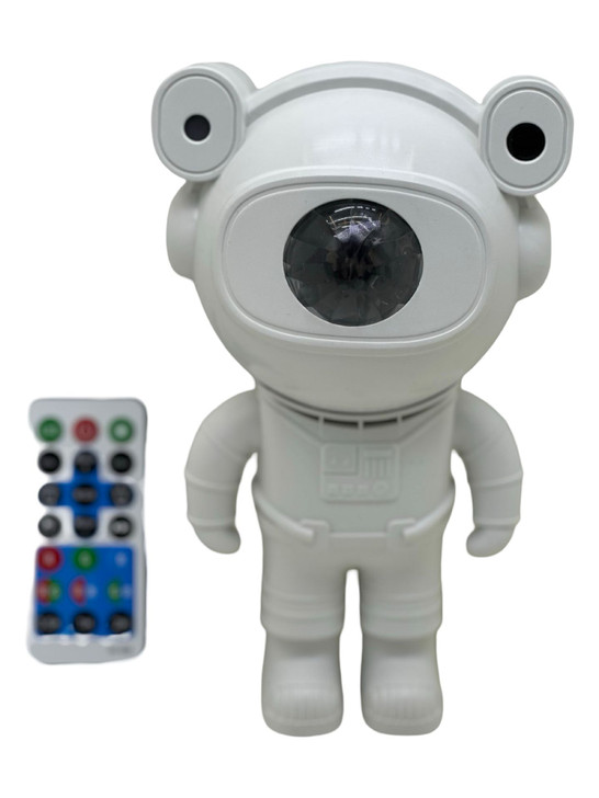 Proiector de stele Astronaut, Lampa de veghe pentru copiii, reglare 360, Alb