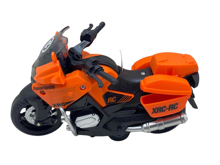 Jucarie motocicleta portocalie cu sunet si lumini - Imagine 2