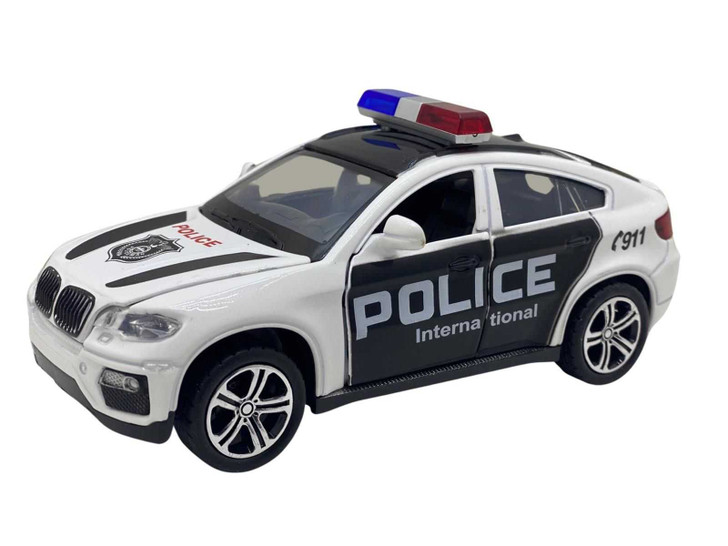 Macheta BMW X6 de politie deschide usi fata, capota, portbagaj, lumini si sunete