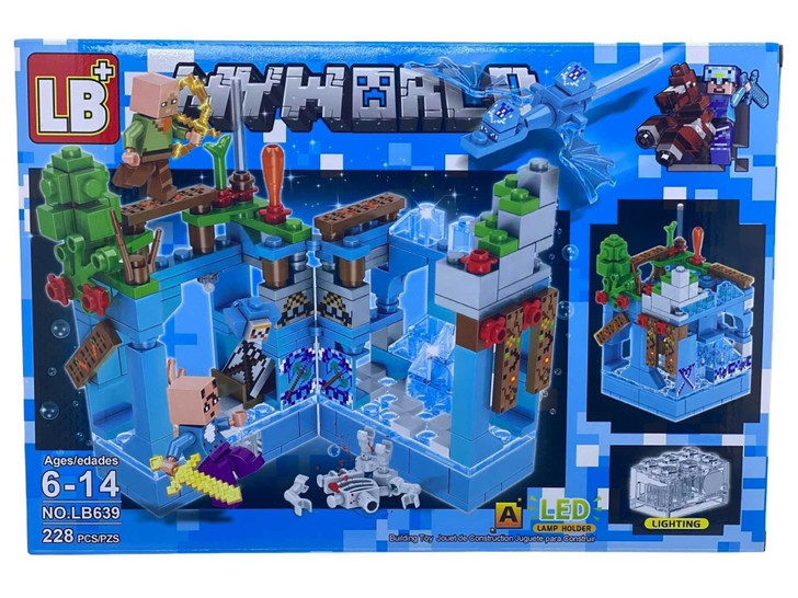 Set Constructie Minecraft Taramul Acvatic LED – 228 piese- NO.LB.639A