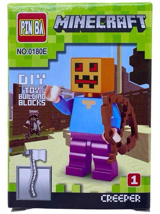 Figurina tip Constructie Creeper – PINBA Minecraft- NO0180-1