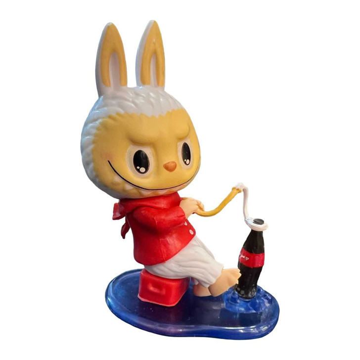 Set figurine Labubu Cola 9cm – editie limitata cu tematica racoritoare
