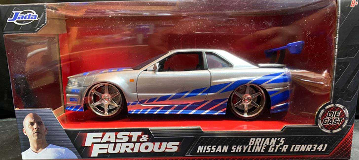 Macheta Fast and Furious Brian’s Nissan Skyline GT-R (R34) grey - Imagine 1