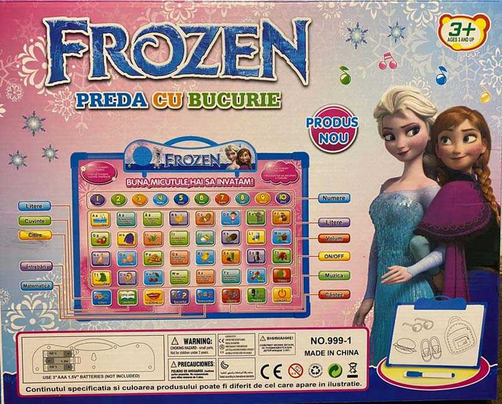 Tablita Frozen interactiva invatare cifre, alfabet, matematica - Imagine 1