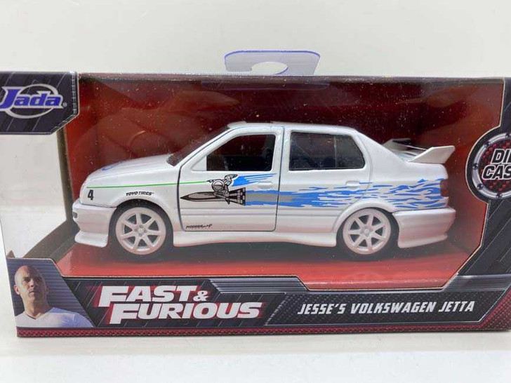 Macheta Fast and Furious 1995 Volkswagen Jetta a3 alb/albastru 1 - Imagine 1