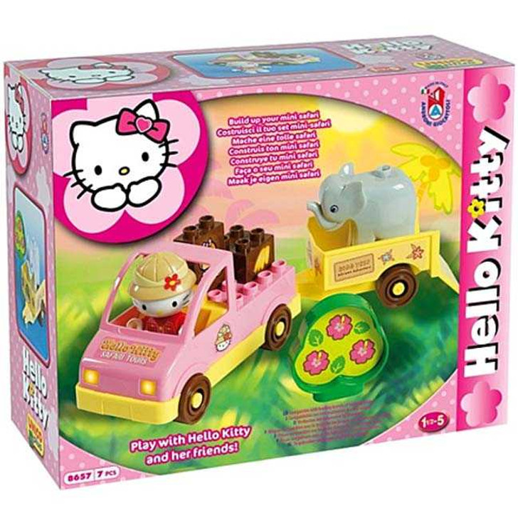 Set cuburi pentru constructie Hello Kitty Mini Safari sapte buca - Imagine 1