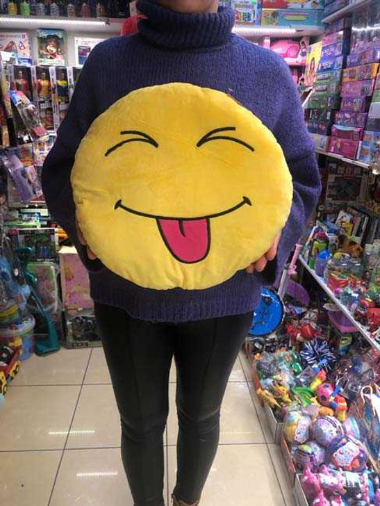 Perna Smile Emoji scoate limba 30cm - Imagine 1