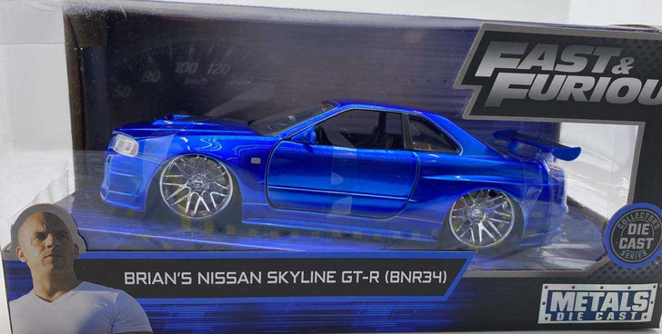 Macheta metal Fast and Furious Nissan Skyline Gt-R BNR34 - Imagine 1