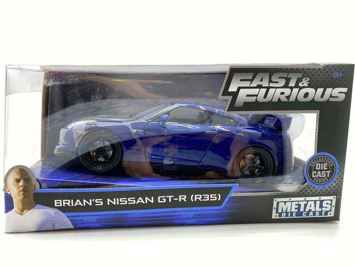 Macheta metal Fast and Furious Brian's Nissan Gt-R (R35) Dark B - Imagine 1