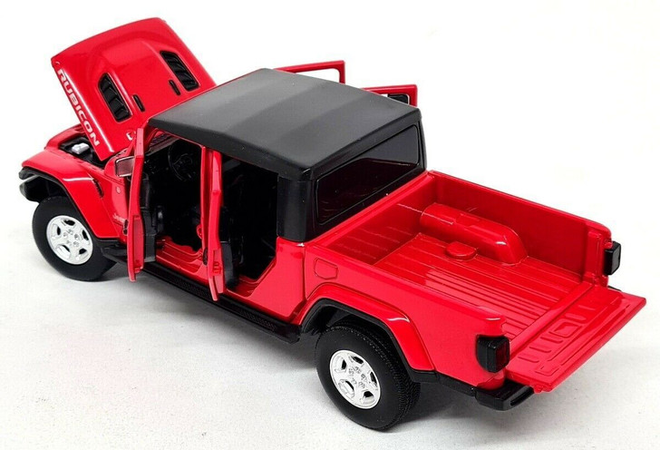 Macheta Jeep Gladiator rosu 1/32 sunet, lumini , resort - Imagine 2