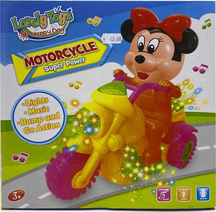 Jucarie Minnie Mouse motocicleta cu sunet si lumini - Imagine 1