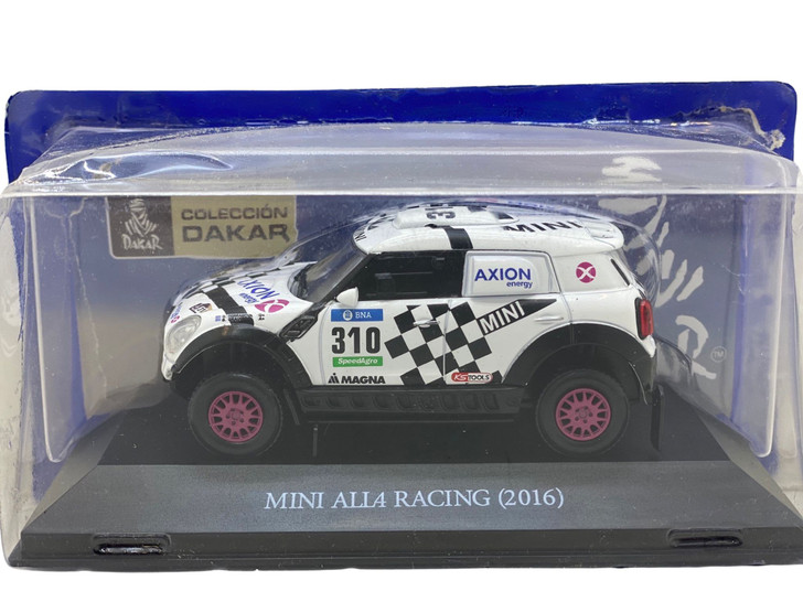 Macheta metal 2016 Mini All4 Racing Orlando Terranova argentina, alb/negru 1/43