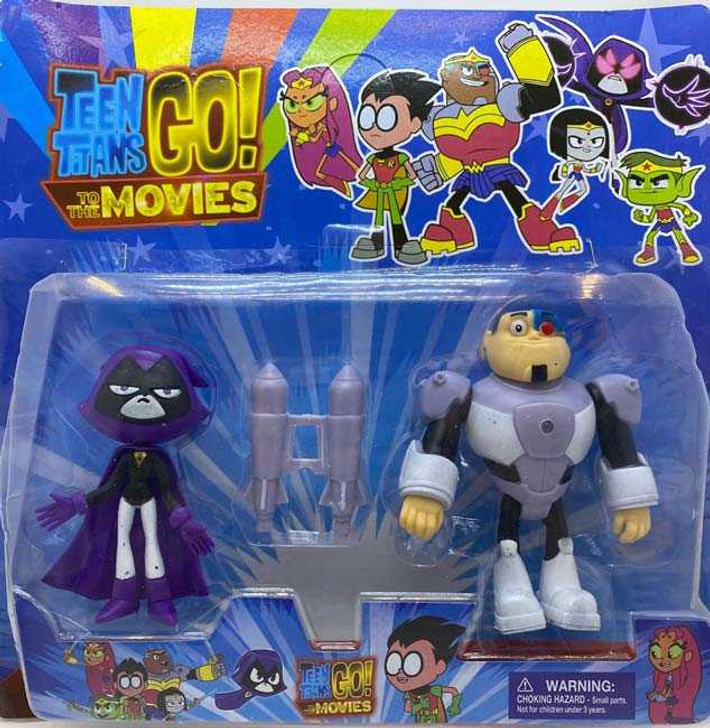 Set figurine Teen Titans Go - Raven , Cyborg - Imagine 1