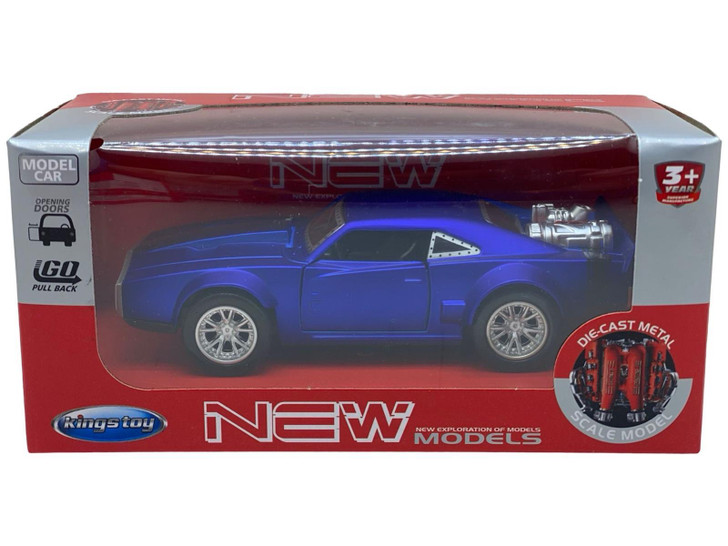 Macheta metal masina racing sports albastra