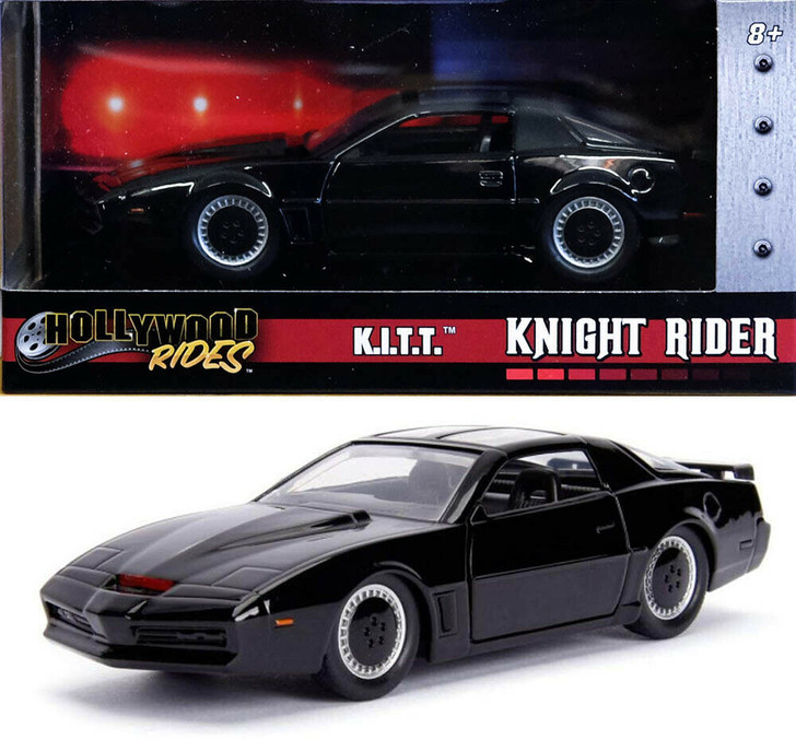 Macheta K.I T.T. Knight Rider Pontiac Firebird KITT 1982 cu lumini pe capota Jada 1/32 - Imagine 1