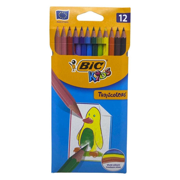 Creioane colorate bic 12 bucati - Imagine 1