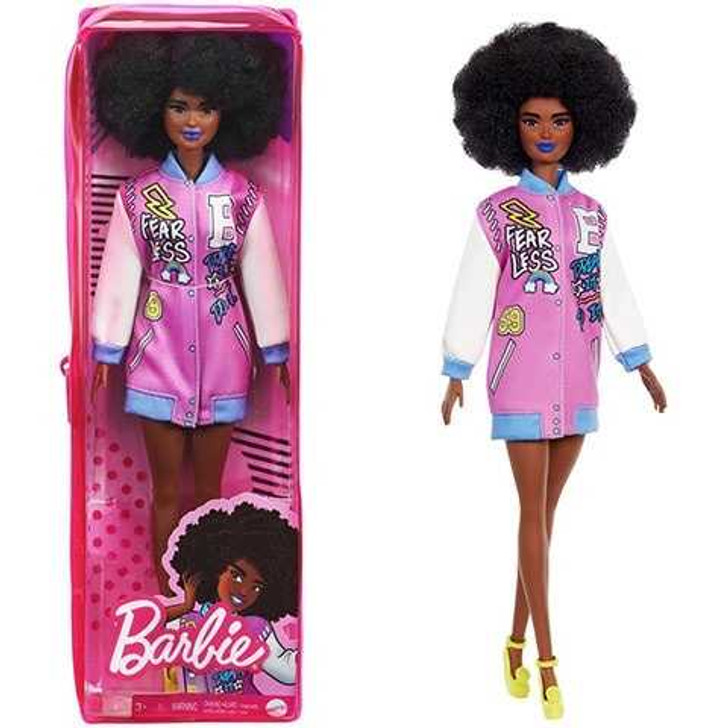 Barbie Fashionistas: Papusa prietena in palton cu model - Mattel - Imagine 1