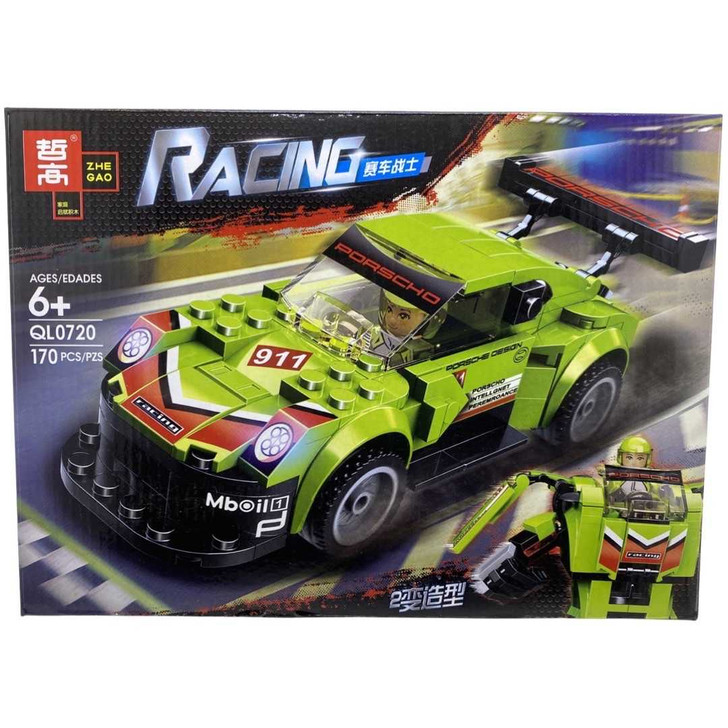 Lego 2 in 1 masina verde Racing QL0720 - Imagine 1