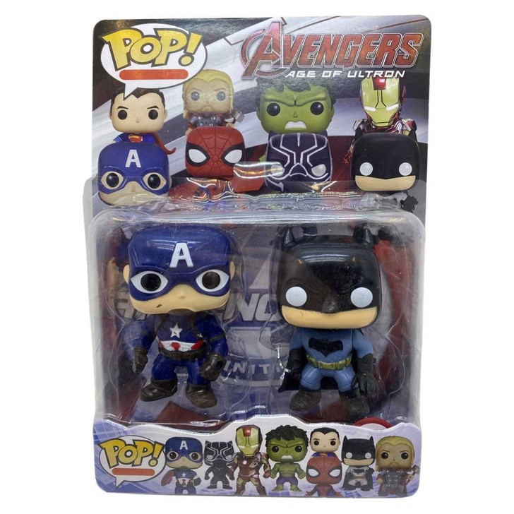 Set figurine POP Capitan America - Batman - Imagine 1