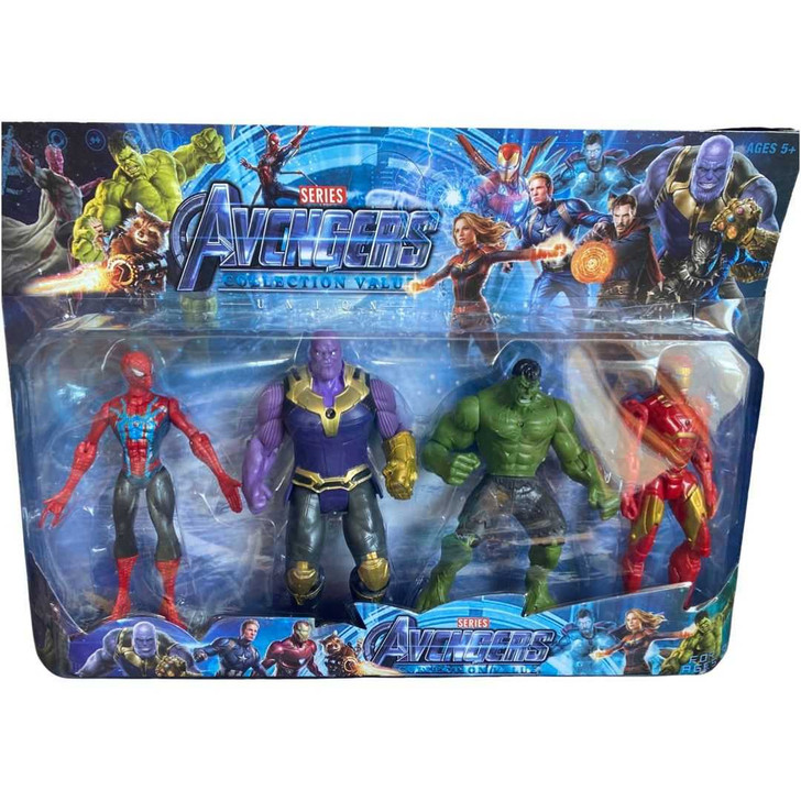 Set figurine  - Hulk, Spiderman,  Thanos, Iron Man - Imagine 1
