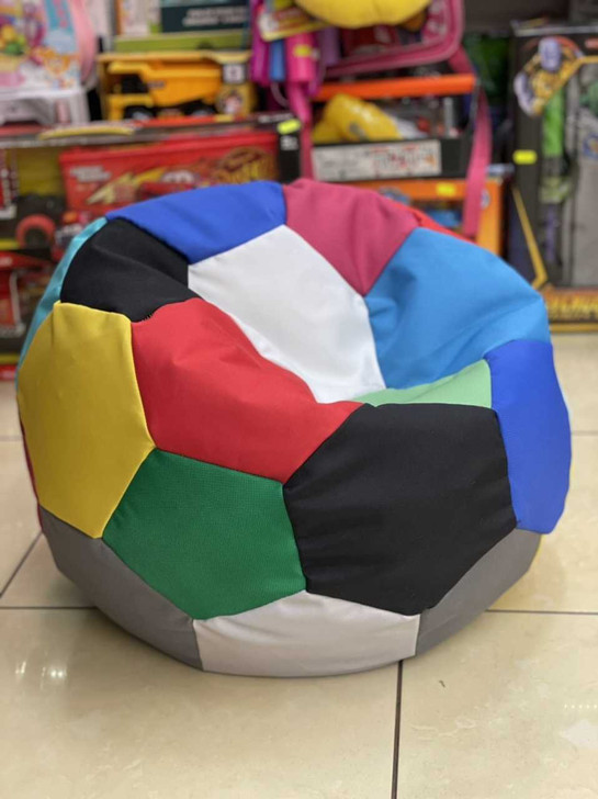 Fotoliu puf tip minge multicolora din material textil 3-8 ani bf2023 - Imagine 2