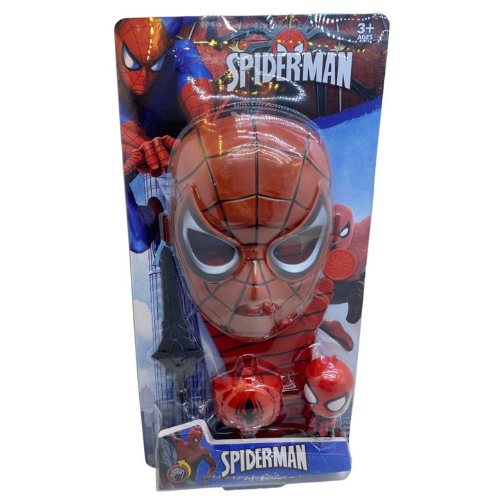 Set Spiderman figurina, masca si sabie paienjenel Spidey - Imagine 1