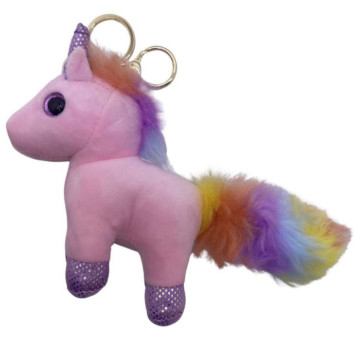 Breloc unicorn roz multicolor - Imagine 1