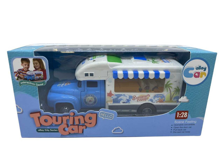 Macheta metal si plastic camion de inchetata cu veranda 1:28 - Imagine 1