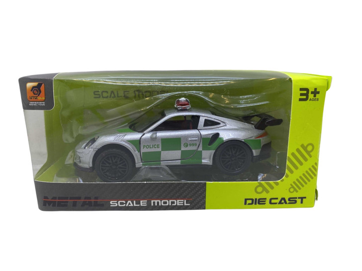 Macheta metal Porsche 911 police verde gri 1:43 - Imagine 1