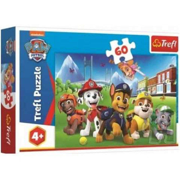 Puzzle Trefl Paw Patrol: Echipa in curte 60 piese - Imagine 1