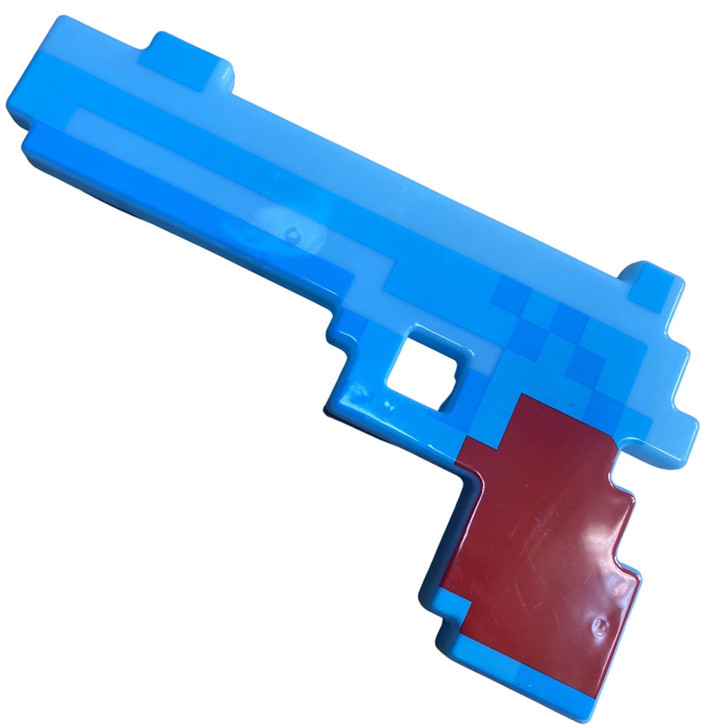 Pistol de jucarie din minecraft albastru cu sunet si lumini - Imagine 1