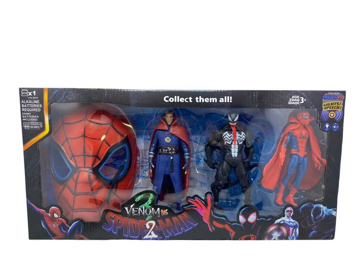 Set figurine Venom - Spiderman cu masca - Imagine 1