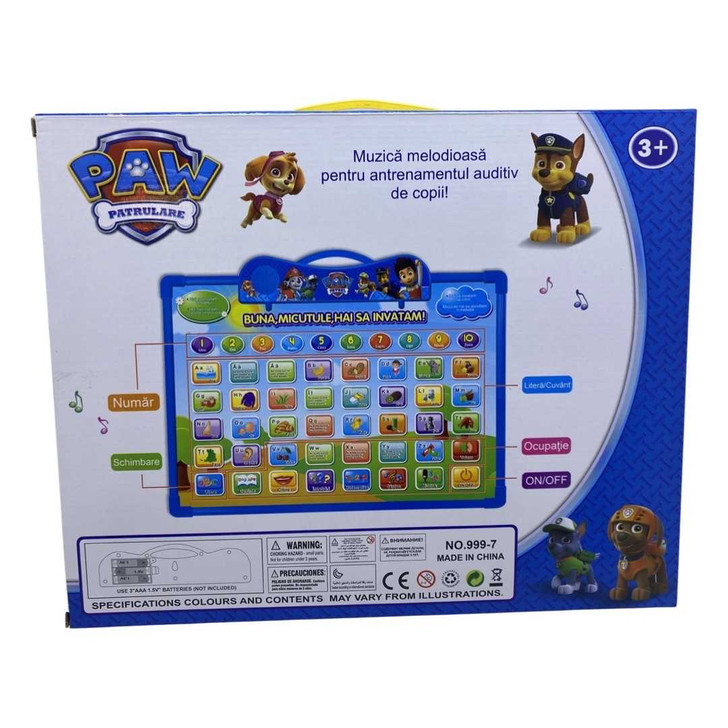 Tableta touch in limba romana Patrula Catelusilor  Paw Patrol- sa invatam alfabetul - Imagine 2