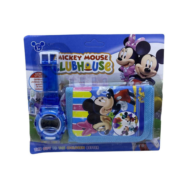 Ceas electronic cu portofel Mickey - Imagine 1