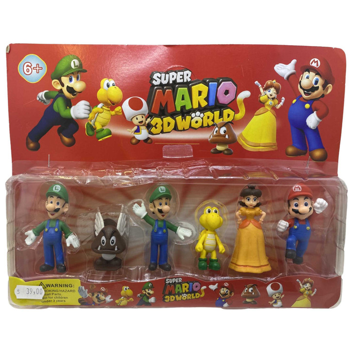 Set 6 figurine Mario 3D  - Imagine 1