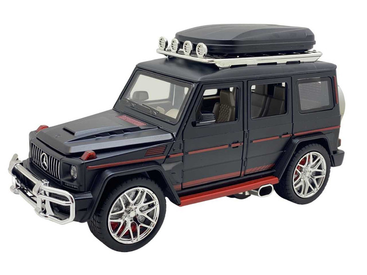 Macheta metal Mercedes Benz G negru replica 1:24 sunet, lumini, fum bf2023 - Imagine 2