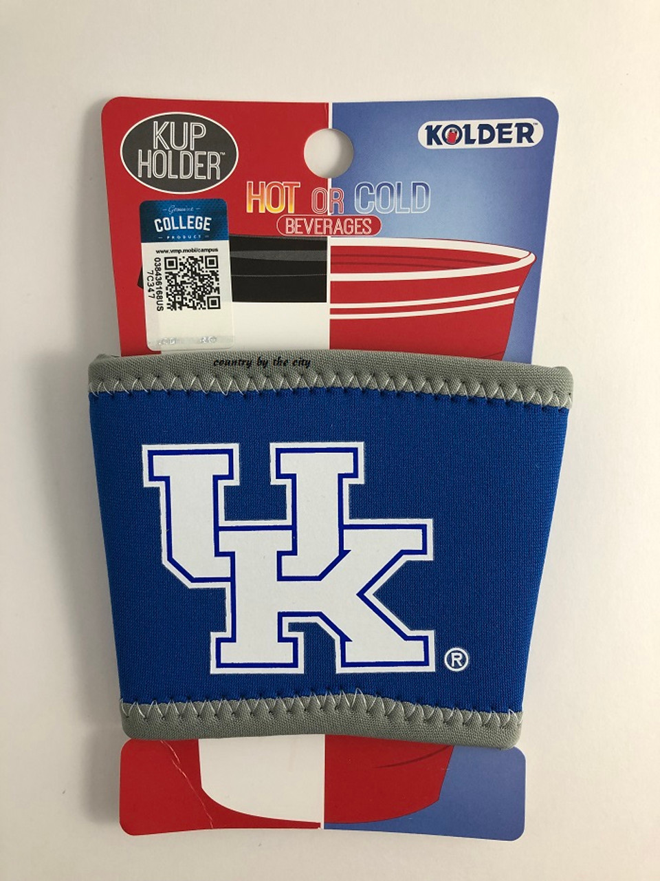 Kolder NCAA Logo Coolie Kup Holder Sleeve Fitting Plastic Cups, Pint Glasses, Coffee Cups, Ice Cream,Etc -Neoprene and Bottomless (Kentucky Wildcats)